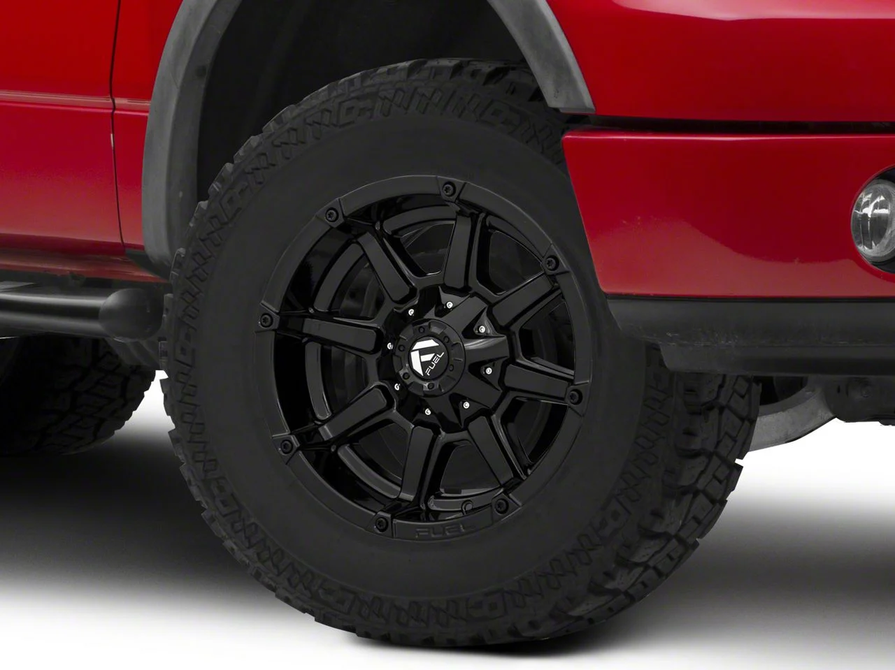 Fuel Wheels Coupler Gloss Black 6-Lug Wheel; 18x9; -12mm Offset (04-08 F-150)
