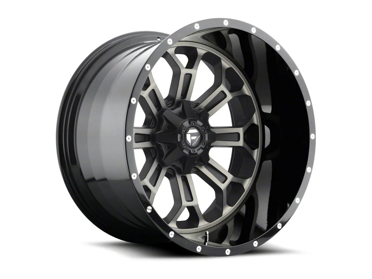 Fuel Wheels Crush Matte Black Machined 6-Lug Wheel; 22x14; -70mm Offset (04-08 F-150)