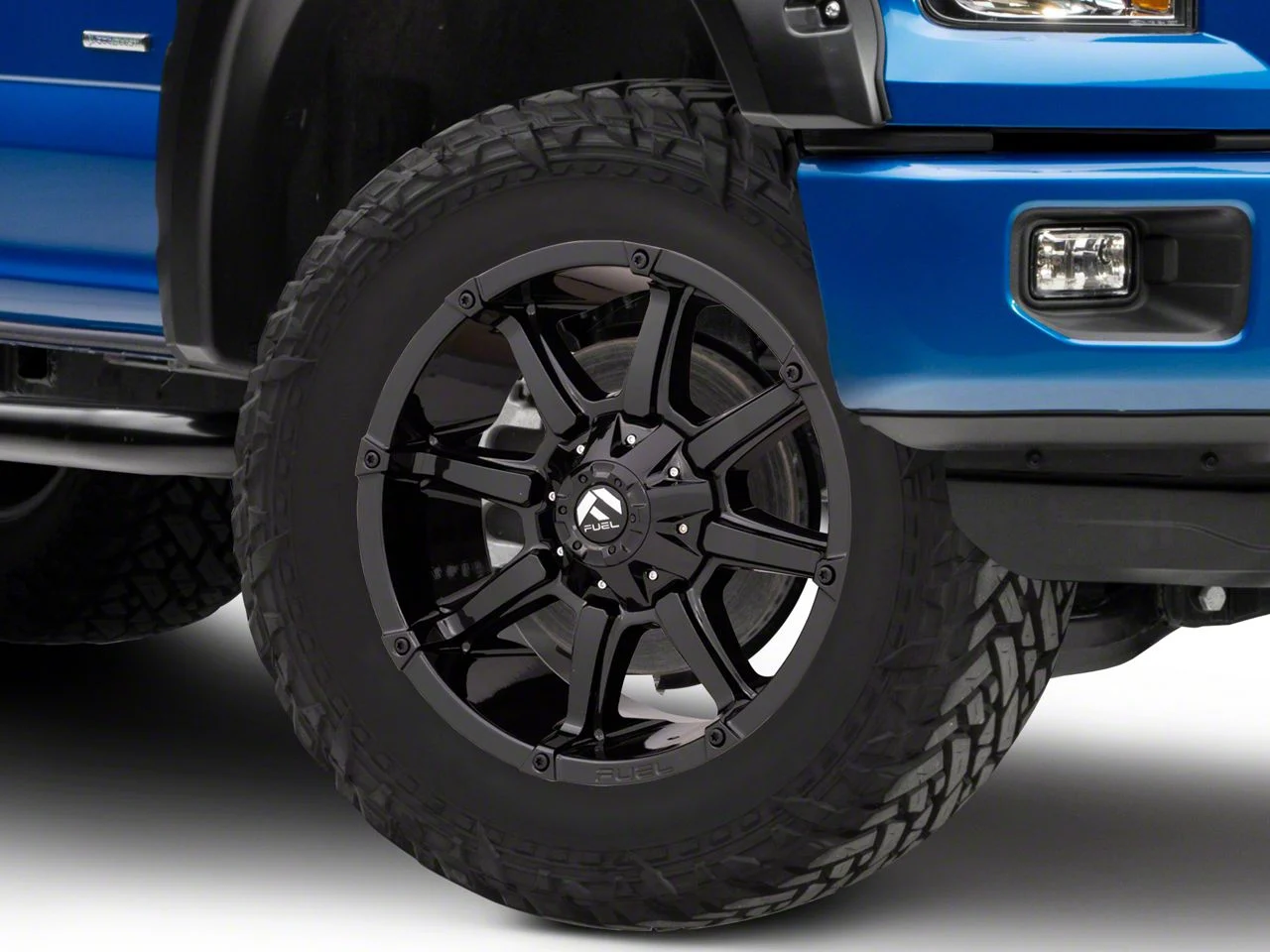 Fuel Wheels Coupler Gloss Black 6-Lug Wheel; 20x9; 1mm Offset (15-20 F-150)