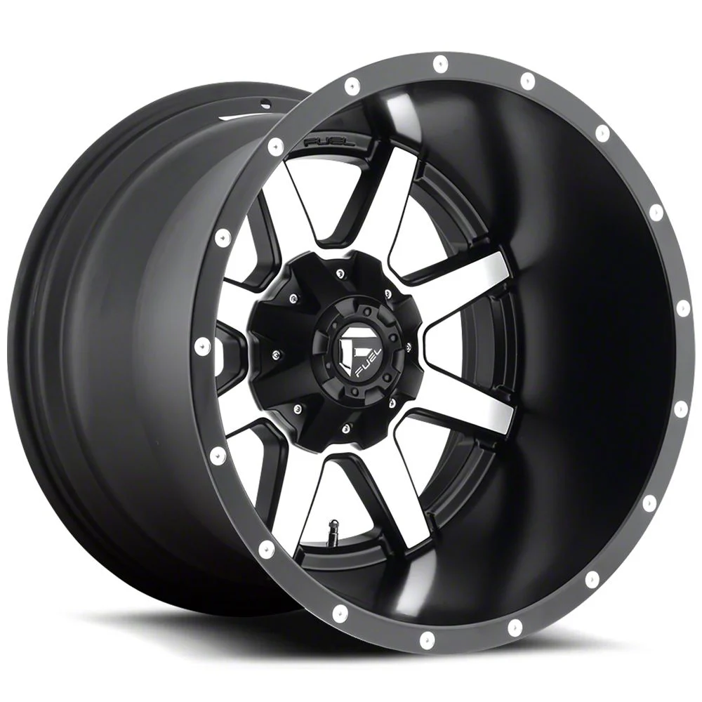Fuel Wheels Maverick Matte Black Machined 6-Lug Wheel; 20x12; -44mm Offset (15-20 F-150)