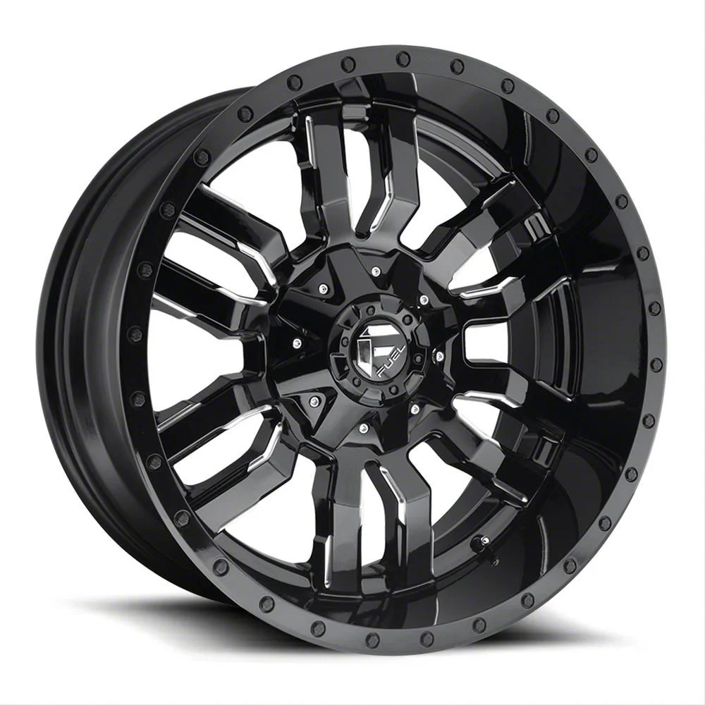 Fuel Wheels Sledge Gloss Black Milled 6-Lug Wheel; 24x14; -75mm Offset (15-20 F-150)