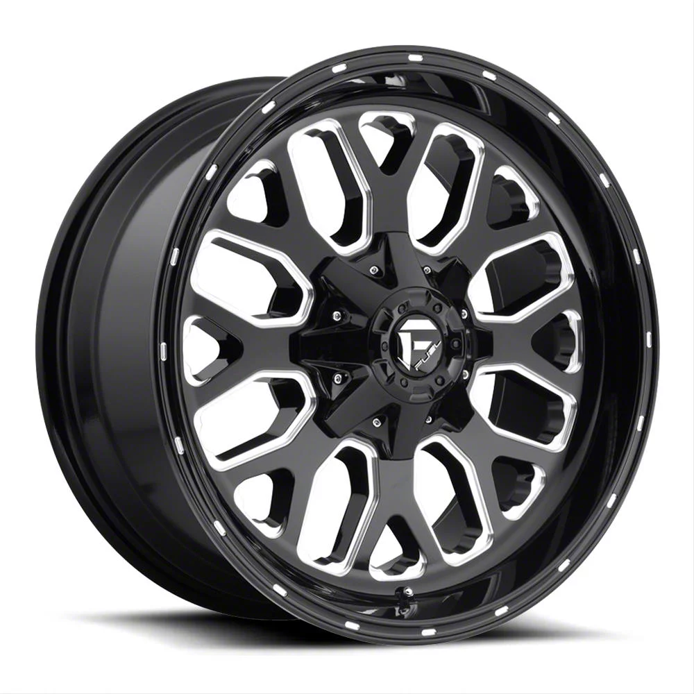 Fuel Wheels Titan Gloss Black Milled 6-Lug Wheel; 18x9; 1mm Offset (15-20 F-150)