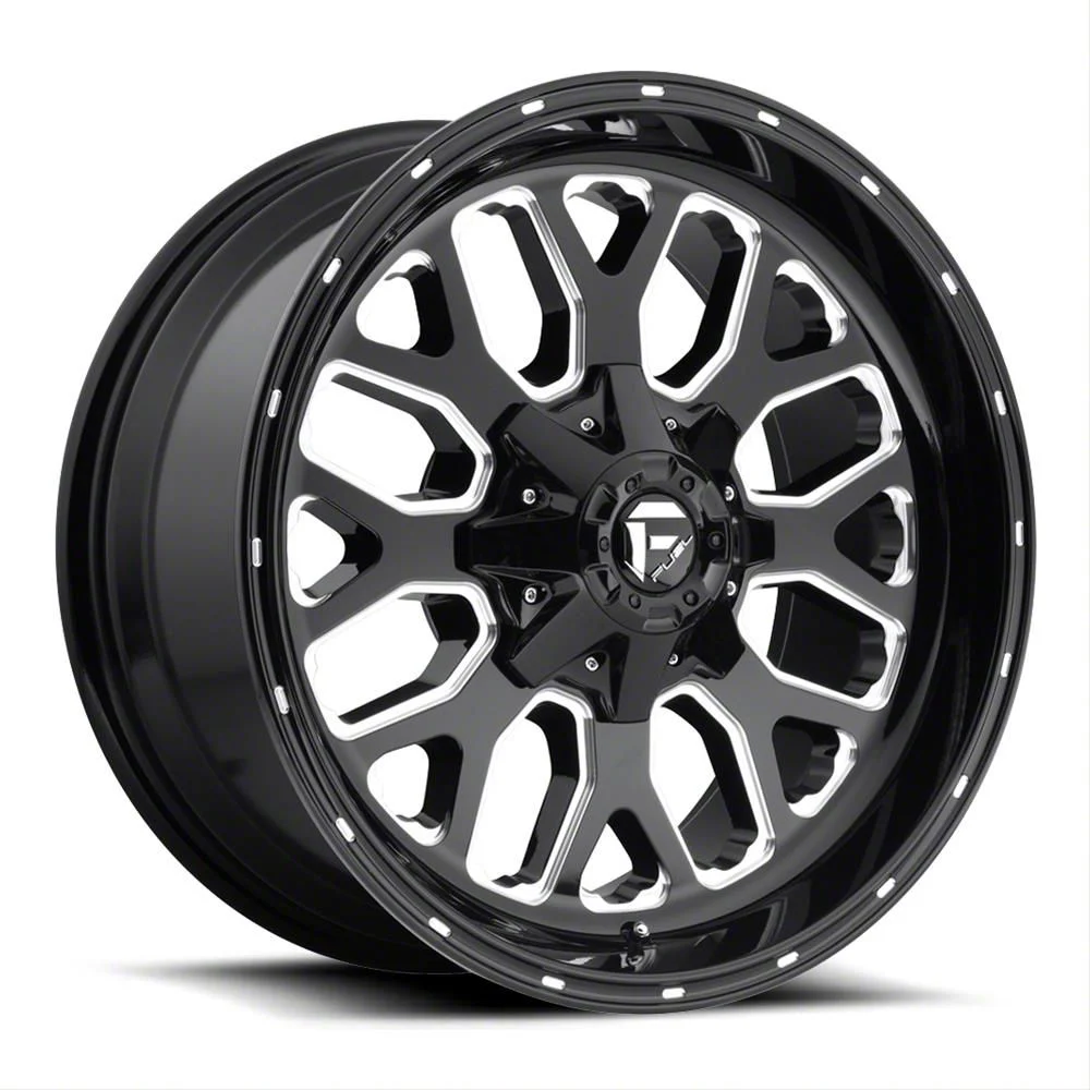 Fuel Wheels Titan Gloss Black Milled 6-Lug Wheel; 20x9; 1mm Offset (15-20 F-150)