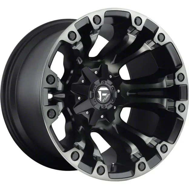 Fuel Wheels Vapor Matte Black Machined 6-Lug Wheel; 20x12; -44mm Offset (15-20 F-150)