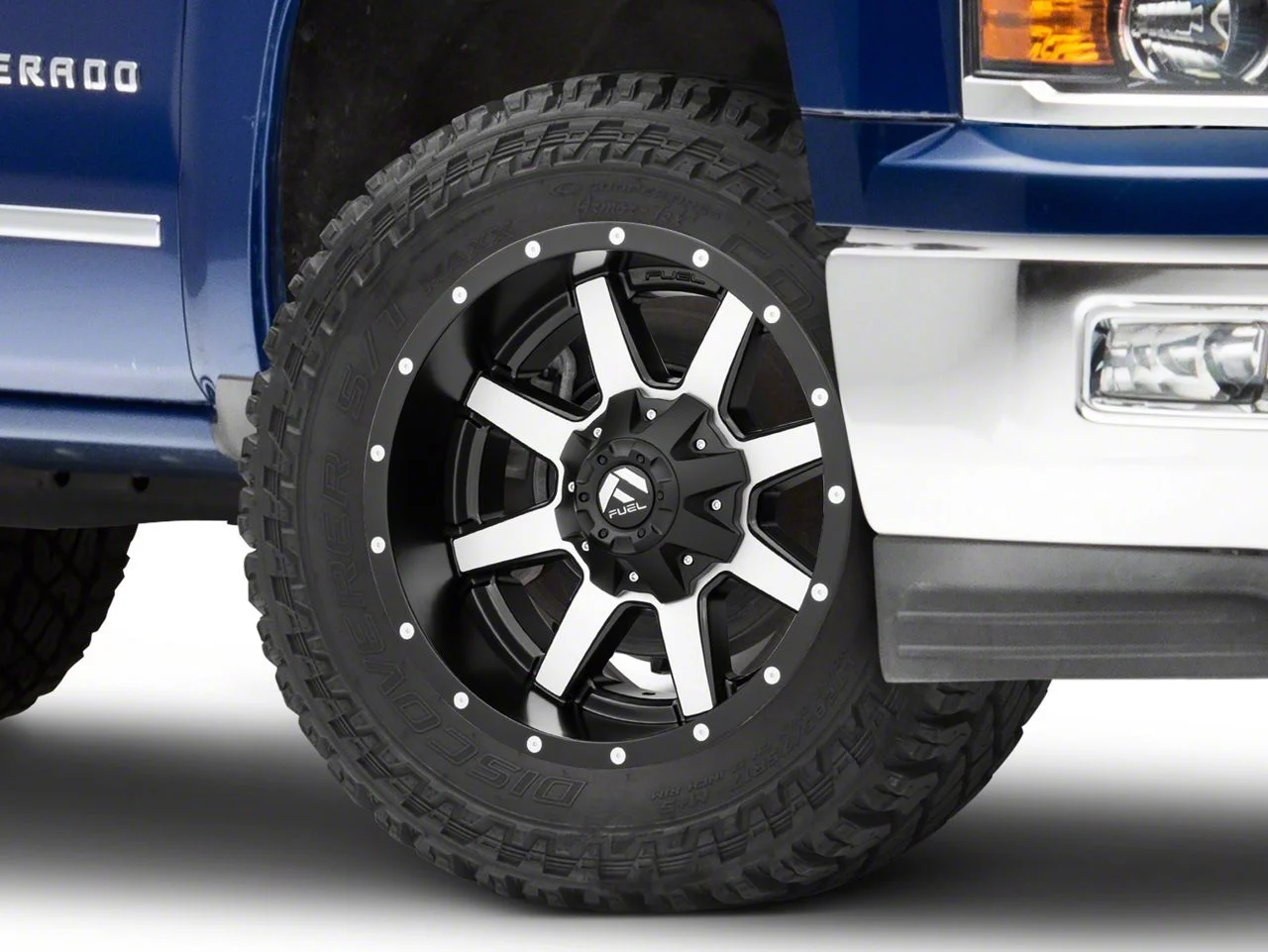 Fuel Wheels Maverick Matte Black Machined 6-Lug Wheel; 18x9; -12mm Offset (14-18 Silverado 1500)