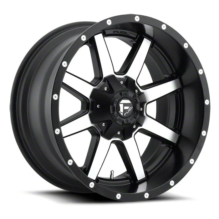 Fuel Wheels Maverick Matte Black Machined 6-Lug Wheel; 20x12; -44mm Offset (14-18 Sierra 1500)