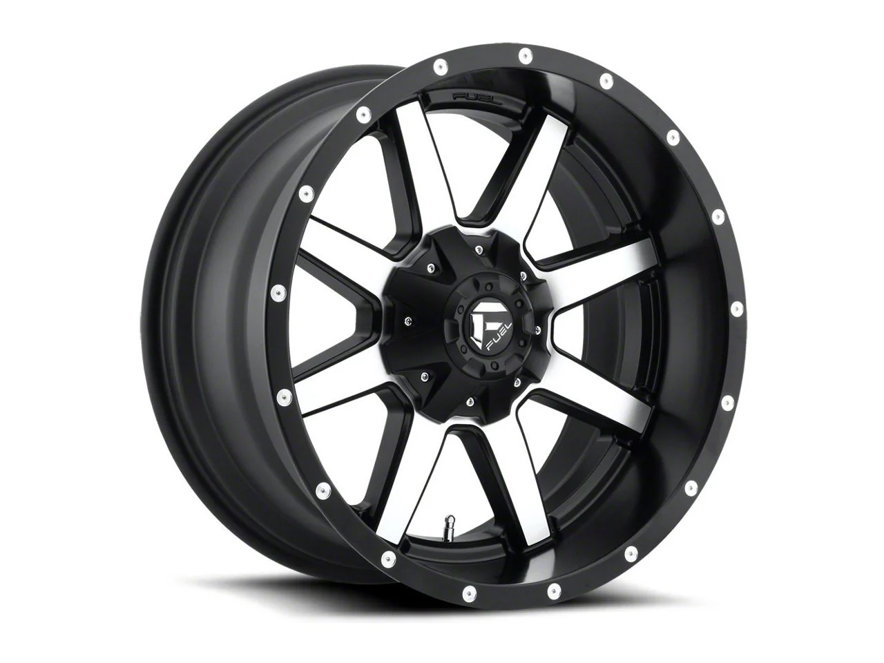 Fuel Wheels Maverick Matte Black Machined 6-Lug Wheel; 20x12; -44mm Offset (07-13 Silverado 1500)
