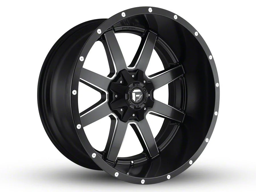 Fuel Wheels Maverick Matte Black Milled 6-Lug Wheel; 24x14; -75mm Offset (19-26 Silverado 1500)