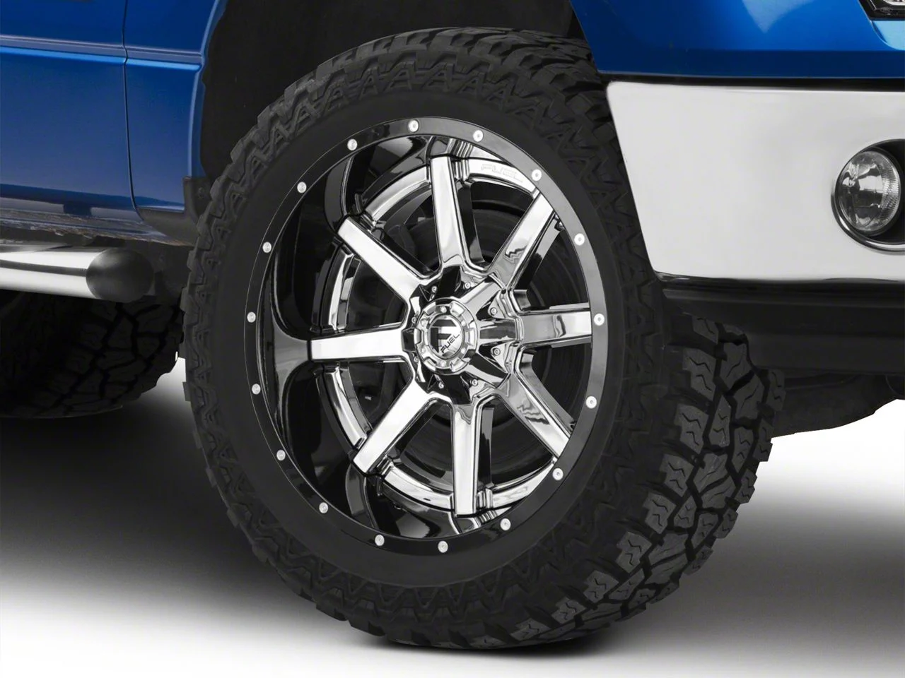 Fuel Wheels Maverick Chrome with Gloss Black Lip 6-Lug Wheel; 22x12; -44mm Offset (09-14 F-150)