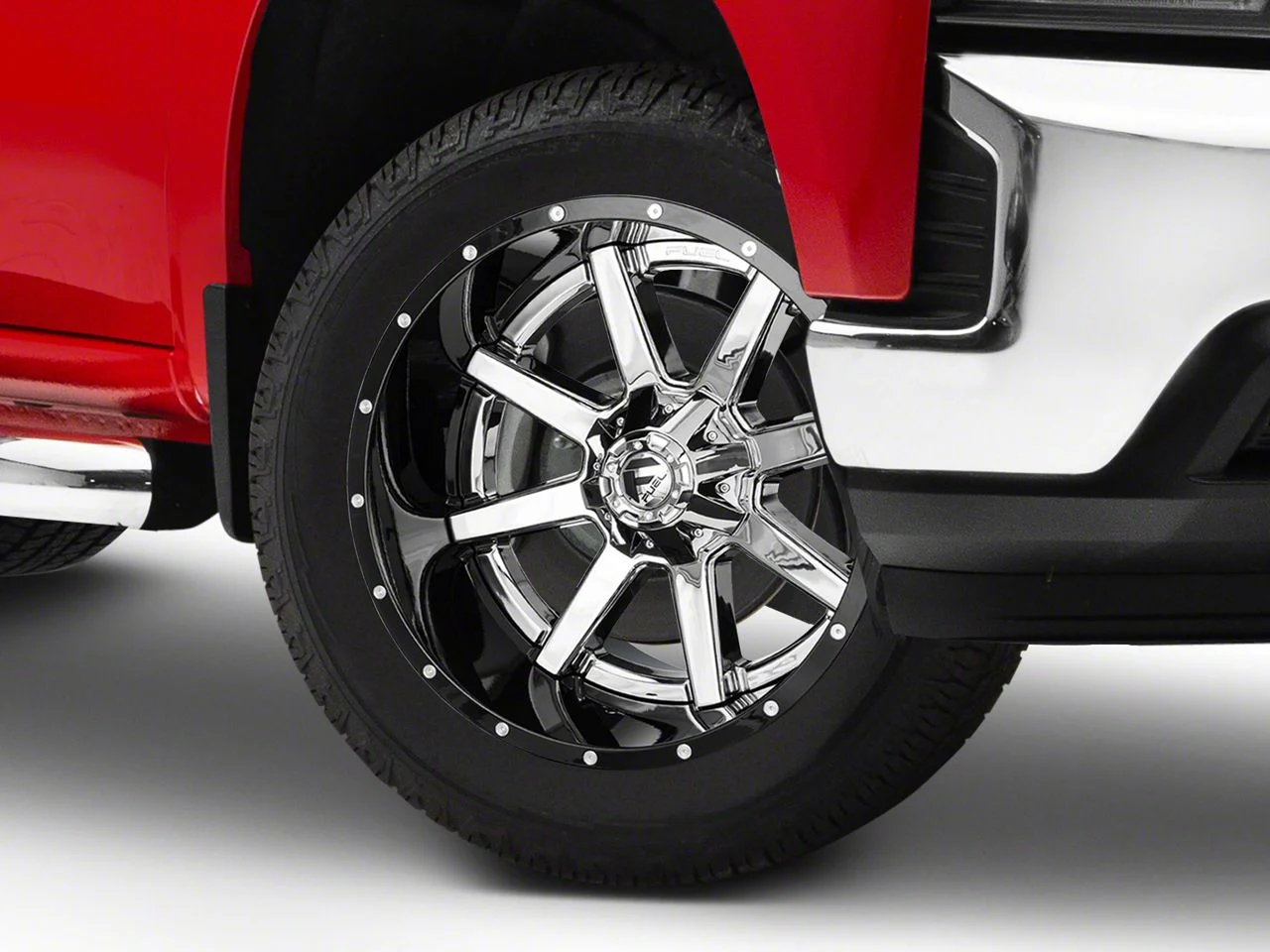 Fuel Wheels Maverick Chrome with Gloss Black Lip 6-Lug Wheel; 22x12; -44mm Offset (19-26 Silverado 1500)