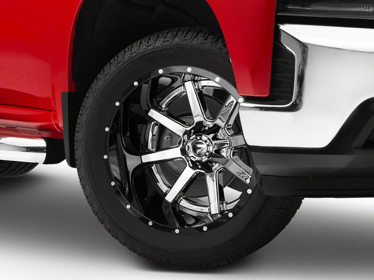 Fuel Wheels Maverick Chrome with Gloss Black Lip 6-Lug Wheel; 22x14; -70mm Offset (19-26 Silverado 1500)