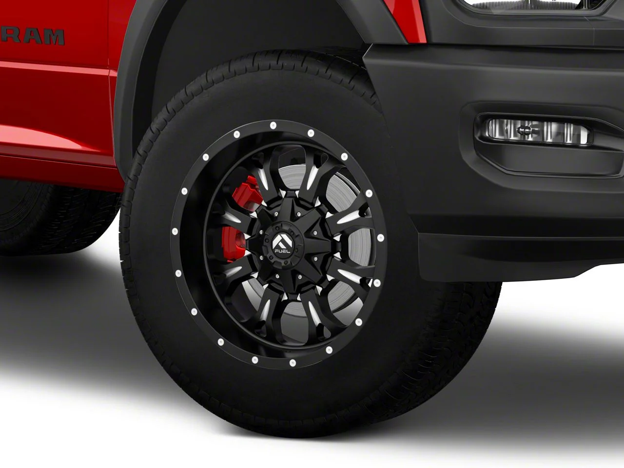 Fuel Wheels Krank Matte Black Milled 8-Lug Wheel; 20x9; 20mm Offset (19-26 RAM 3500 SRW)