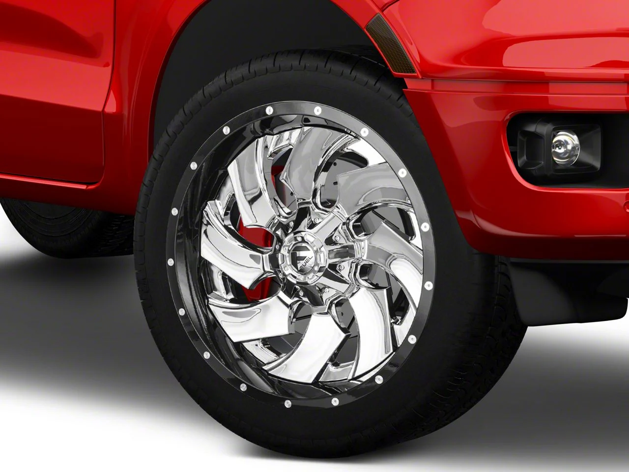 Fuel Wheels Cleaver Chrome with Gloss Black 6-Lug Wheel; 22x12; -44mm Offset (19-23 Ranger)