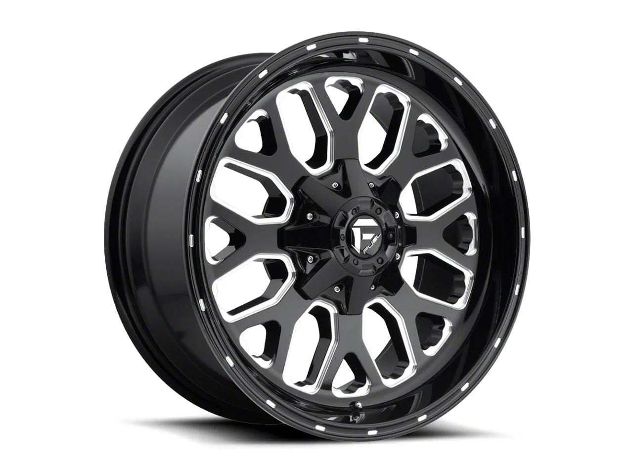 Fuel Wheels Titan Gloss Black Milled 6-Lug Wheel; 20x9; 20mm Offset (19-23 Ranger)