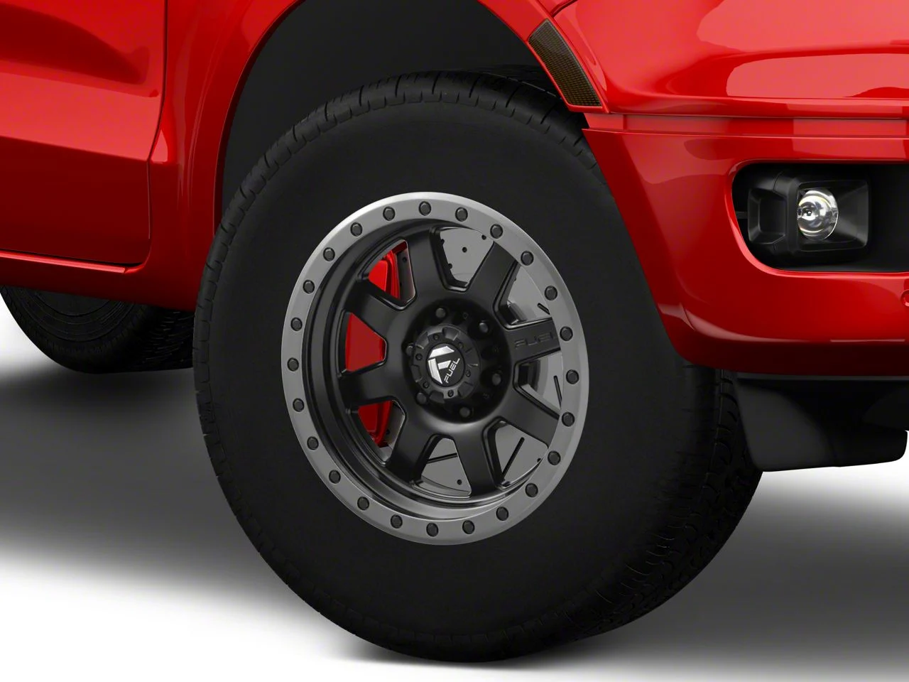 Fuel Wheels Trophy Matte Black with Anthracite Ring 6-Lug Wheel; 17x8.5; -6mm Offset (19-23 Ranger)