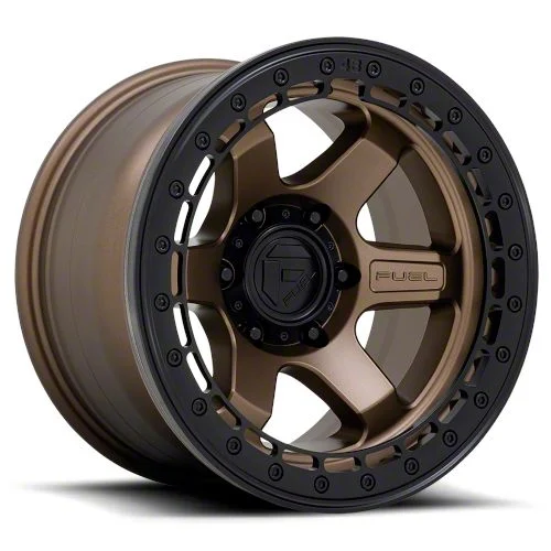 Fuel Wheels Block Beadlock Matte Bronze 6-Lug Wheel; 17x9; -15mm Offset (19-26 Sierra 1500)