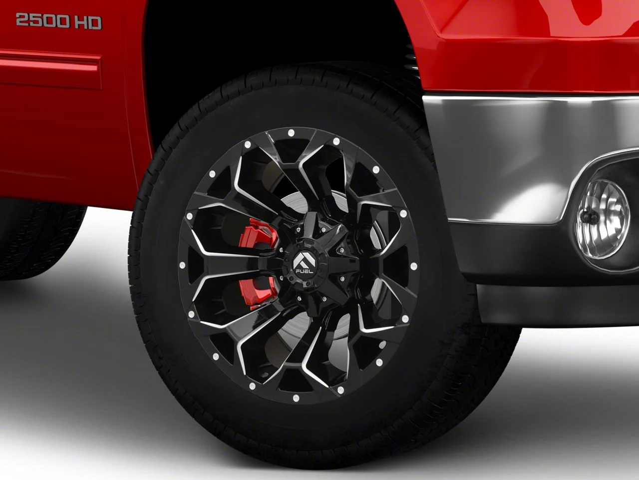 Fuel Wheels Assault Gloss Black Milled 8-Lug Wheel; 20x9; 1mm Offset (07-10 Sierra 2500 HD)