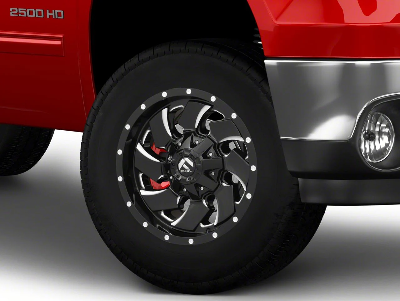 Fuel Wheels Cleaver Gloss Black Milled 8-Lug Wheel; 18x9; -12mm Offset (07-10 Sierra 2500 HD)