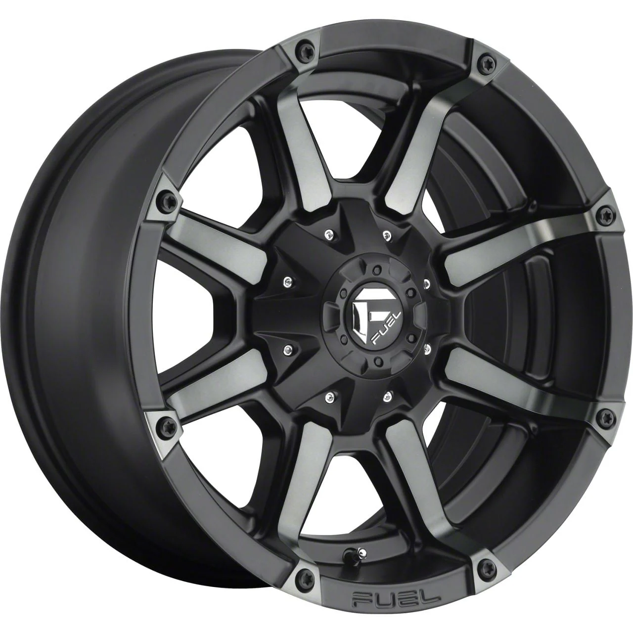 Fuel Wheels Coupler Matte Black Double Dark Tint 8-Lug Wheel; 18x9; 1mm Offset (07-10 Sierra 2500 HD)