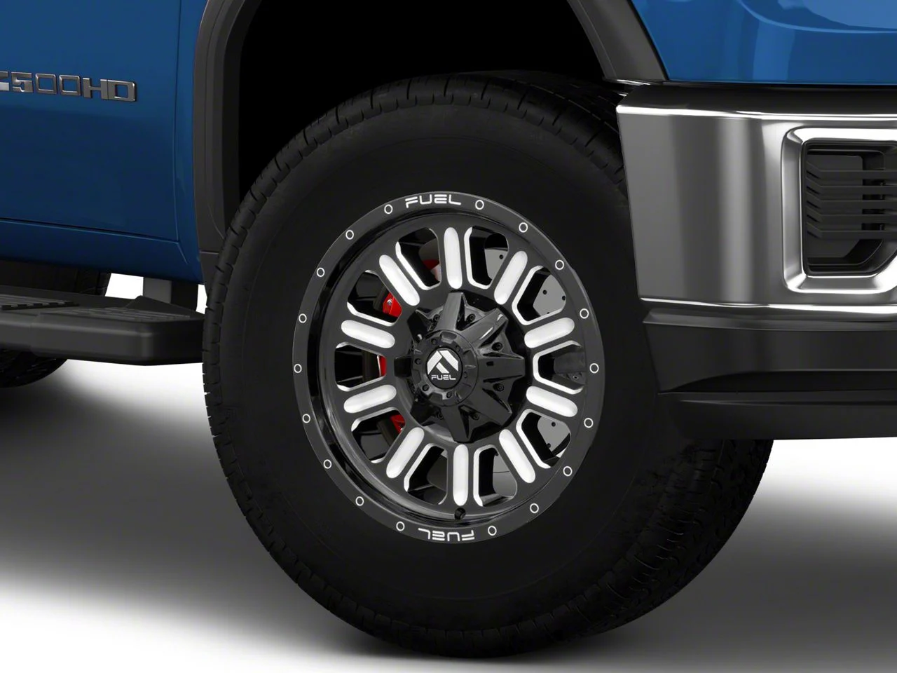 Fuel Wheels Hardline Gloss Black Milled 8-Lug Wheel; 18x9; 20mm Offset (20-26 Sierra 2500 HD)