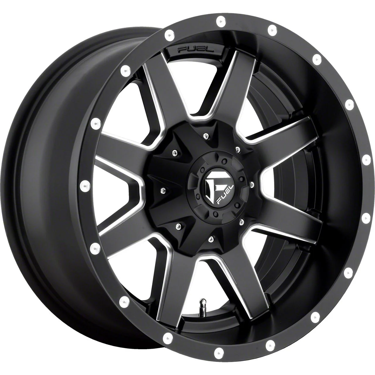 Fuel Wheels Maverick Matte Black Milled 8-Lug Wheel; 18x9; -12mm Offset (07-10 Sierra 2500 HD)