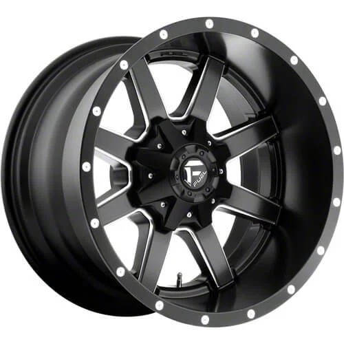 Fuel Wheels Maverick Matte Black Milled 8-Lug Wheel; 20x10; -18mm Offset (07-10 Sierra 2500 HD)