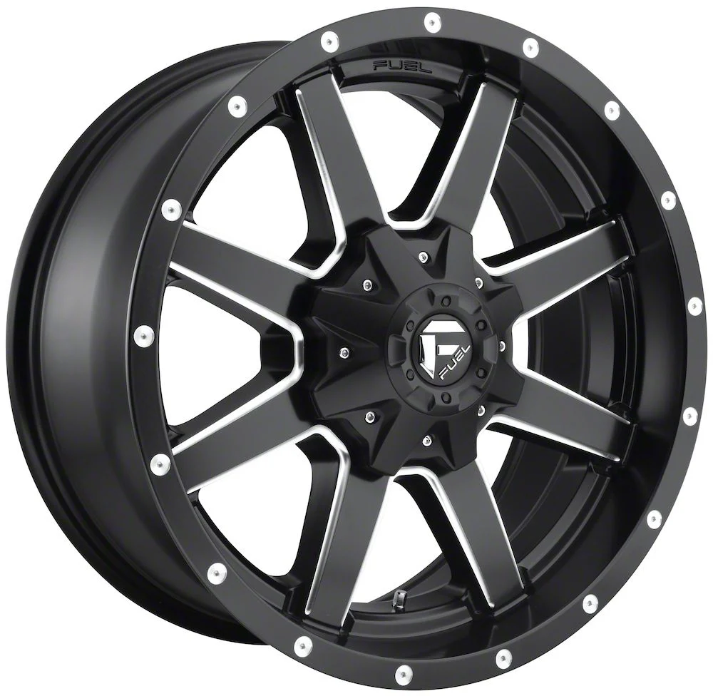 Fuel Wheels Maverick Matte Black Milled 8-Lug Wheel; 20x9; 20mm Offset (07-10 Sierra 2500 HD)