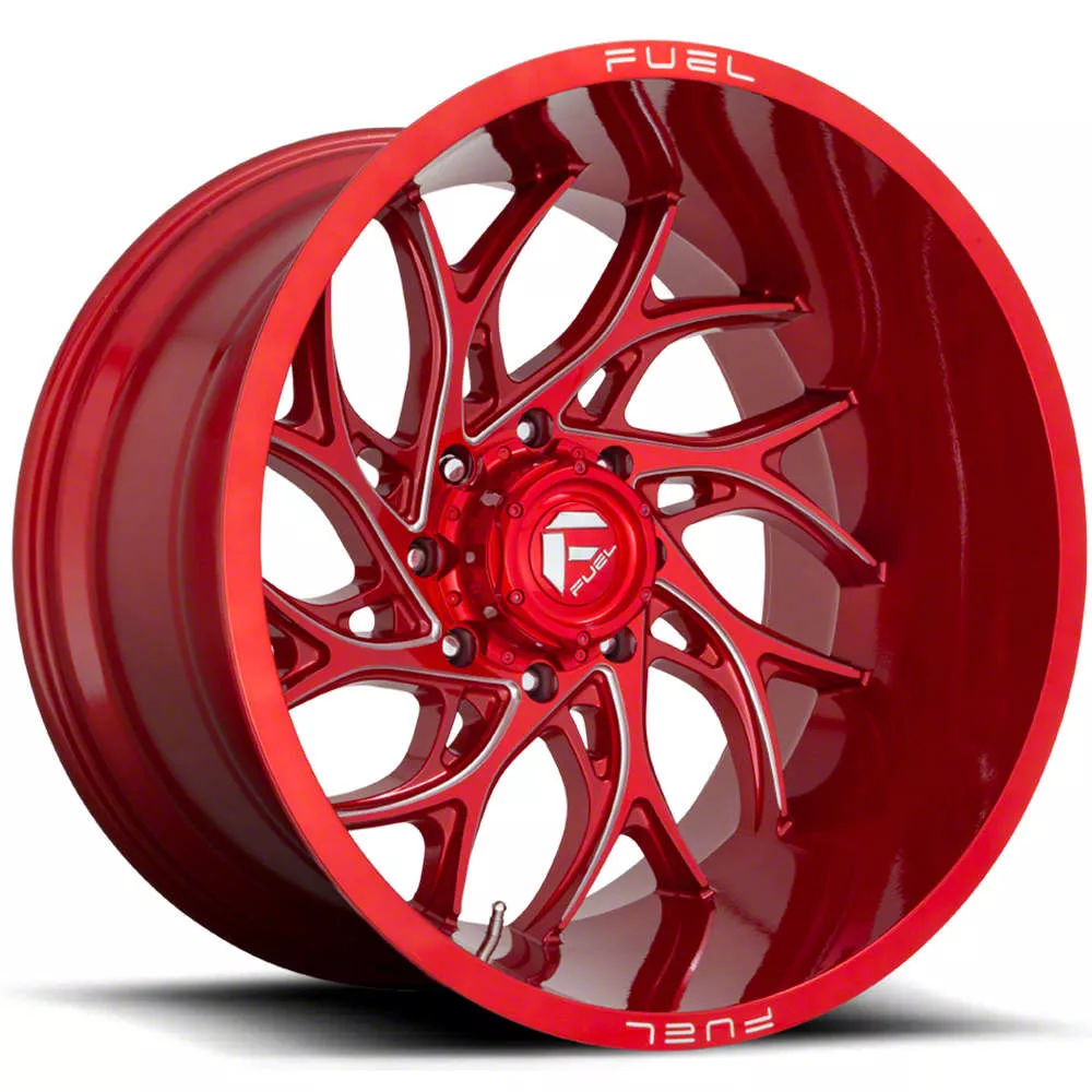Fuel Wheels Runner Candy Red Milled 8-Lug Wheel; 22x12; -44mm Offset (20-26 Sierra 2500 HD)