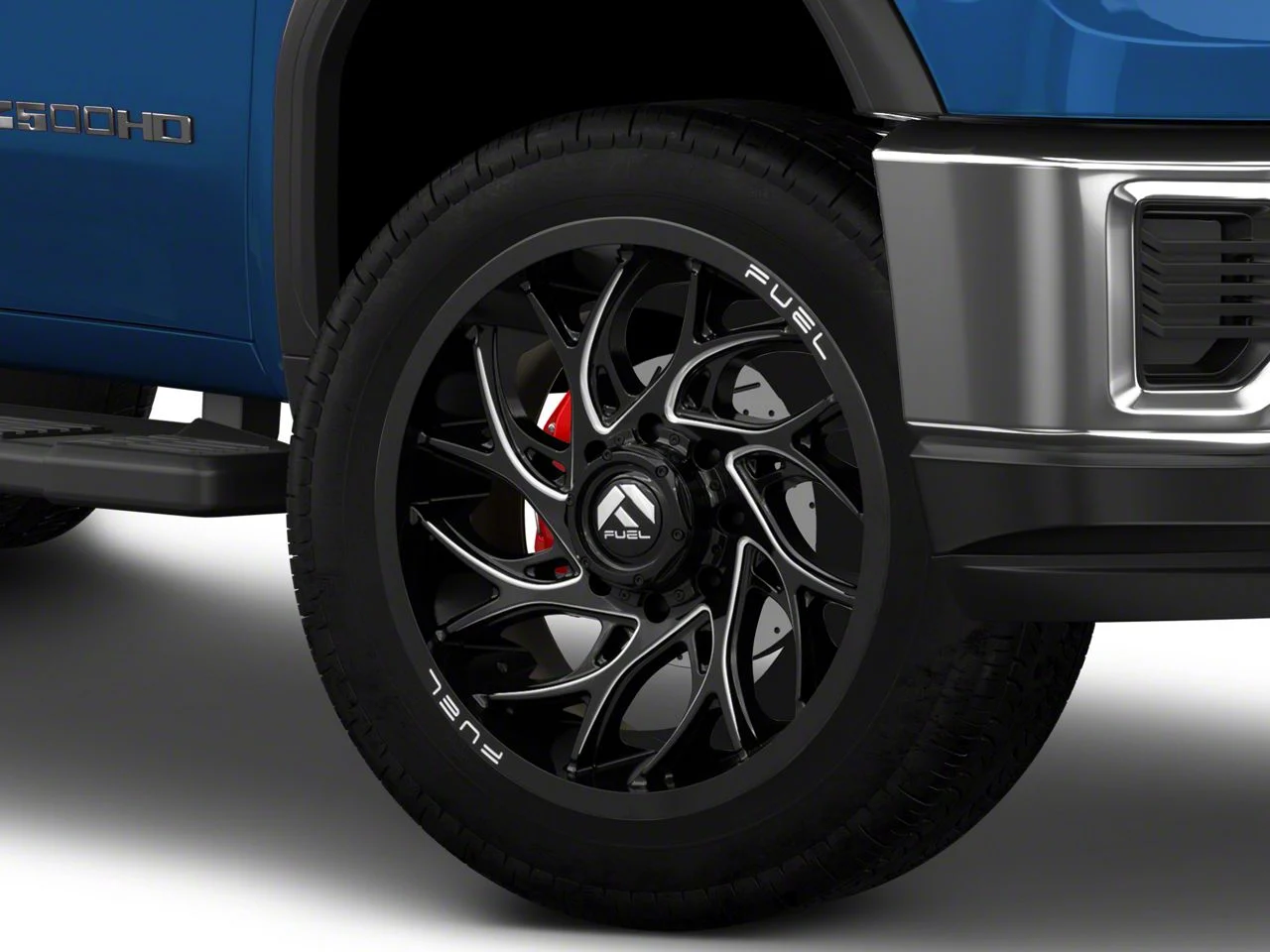 Fuel Wheels Runner Gloss Black Milled 8-Lug Wheel; 22x12; -44mm Offset (20-26 Sierra 2500 HD)