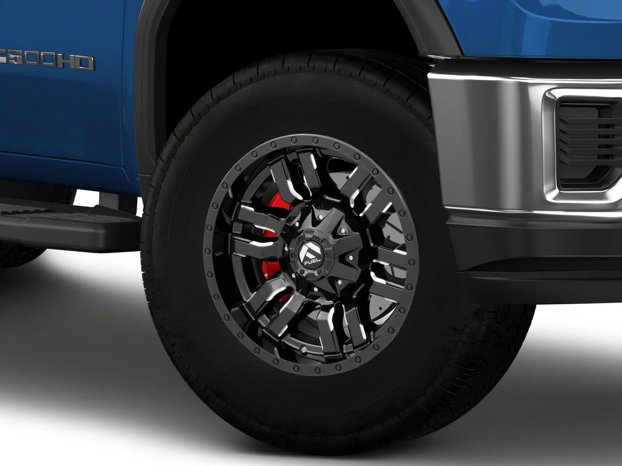 Fuel Wheels Sledge Gloss Black Milled 8-Lug Wheel; 18x9; 20mm Offset (20-26 Sierra 2500 HD)