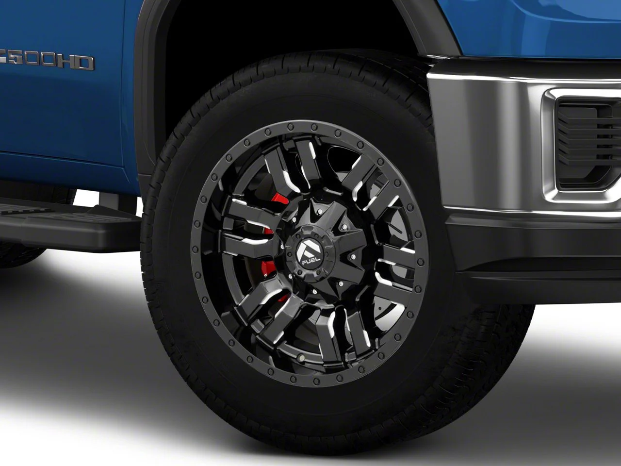 Fuel Wheels Sledge Gloss Black Milled 8-Lug Wheel; 20x10; -18mm Offset (20-26 Sierra 2500 HD)