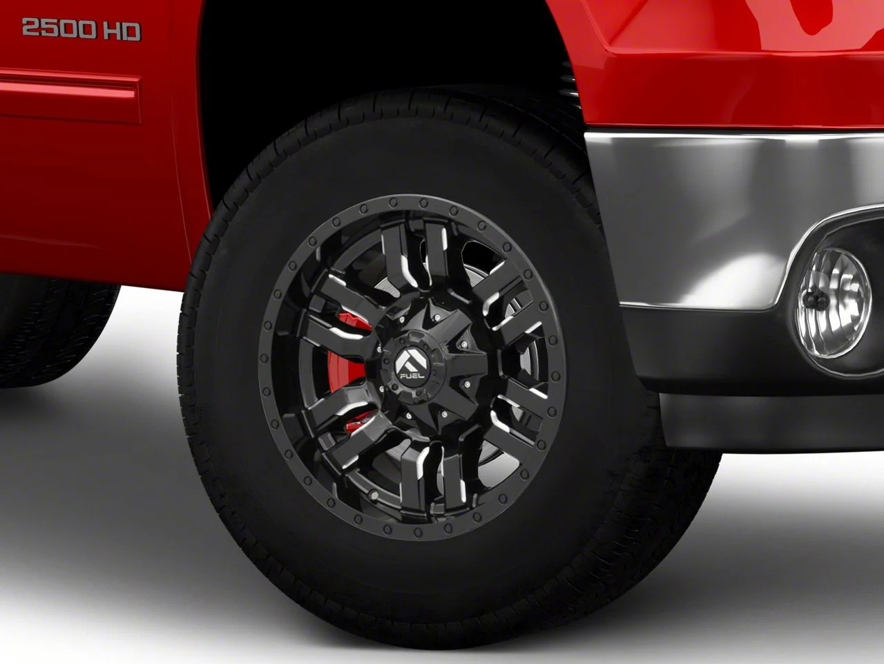 Fuel Wheels Sledge Gloss Black Milled 8-Lug Wheel; 18x9; 1mm Offset (07-10 Sierra 2500 HD)