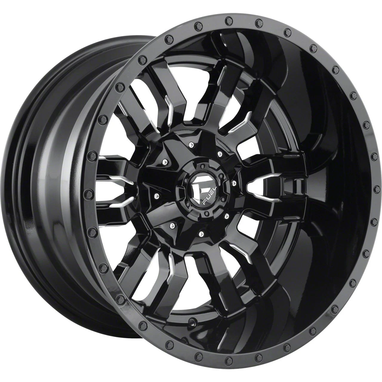 Fuel Wheels Sledge Gloss Black Milled 8-Lug Wheel; 20x12; -44mm Offset (07-10 Sierra 2500 HD)