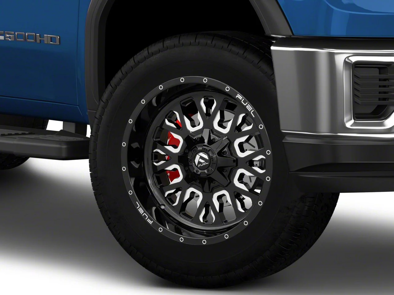 Fuel Wheels Stroke Gloss Black Milled 8-Lug Wheel; 20x10; -18mm Offset (20-26 Sierra 2500 HD)