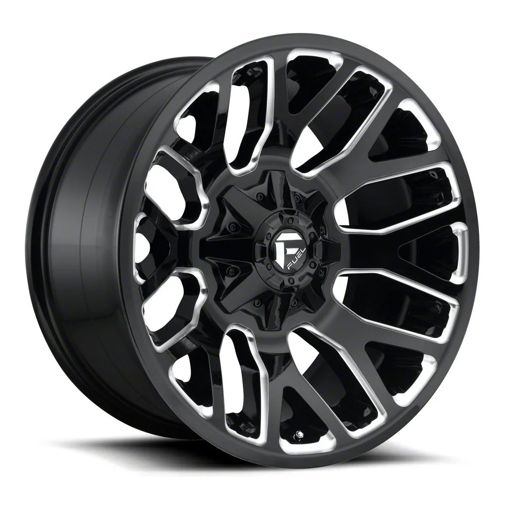 Fuel Wheels Warrior Gloss Black Milled 8-Lug Wheel; 20x9; 1mm Offset (20-26 Sierra 2500 HD)