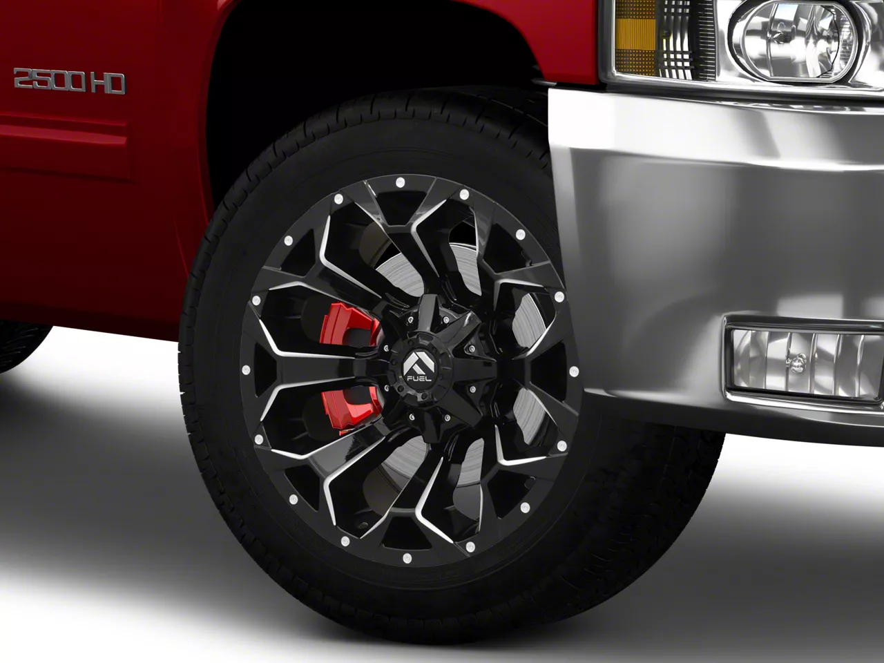 Fuel Wheels Assault Gloss Black Milled 8-Lug Wheel; 20x9; 20mm Offset (07-10 Silverado 2500 HD)