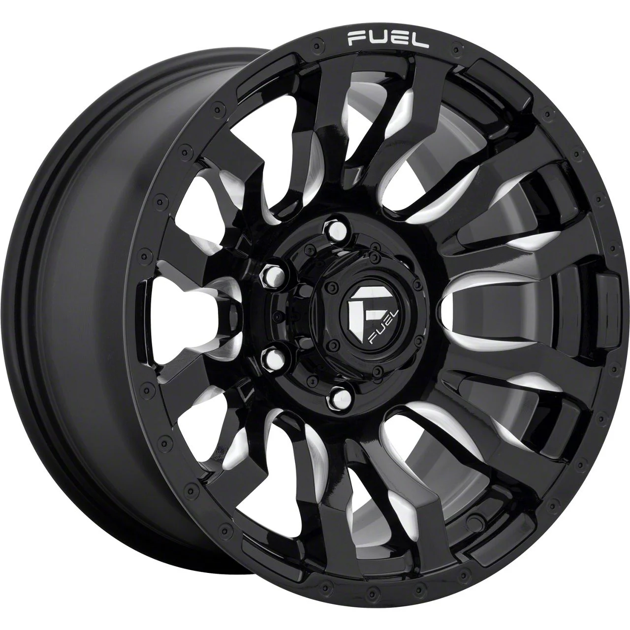 Fuel Wheels Blitz Gloss Black Milled 8-Lug Wheel; 18x9; 20mm Offset (07-10 Silverado 2500 HD)