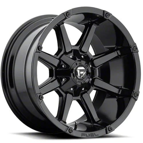 Fuel Wheels Coupler Gloss Black 8-Lug Wheel; 20x10; -12mm Offset (20-26 Silverado 2500 HD)