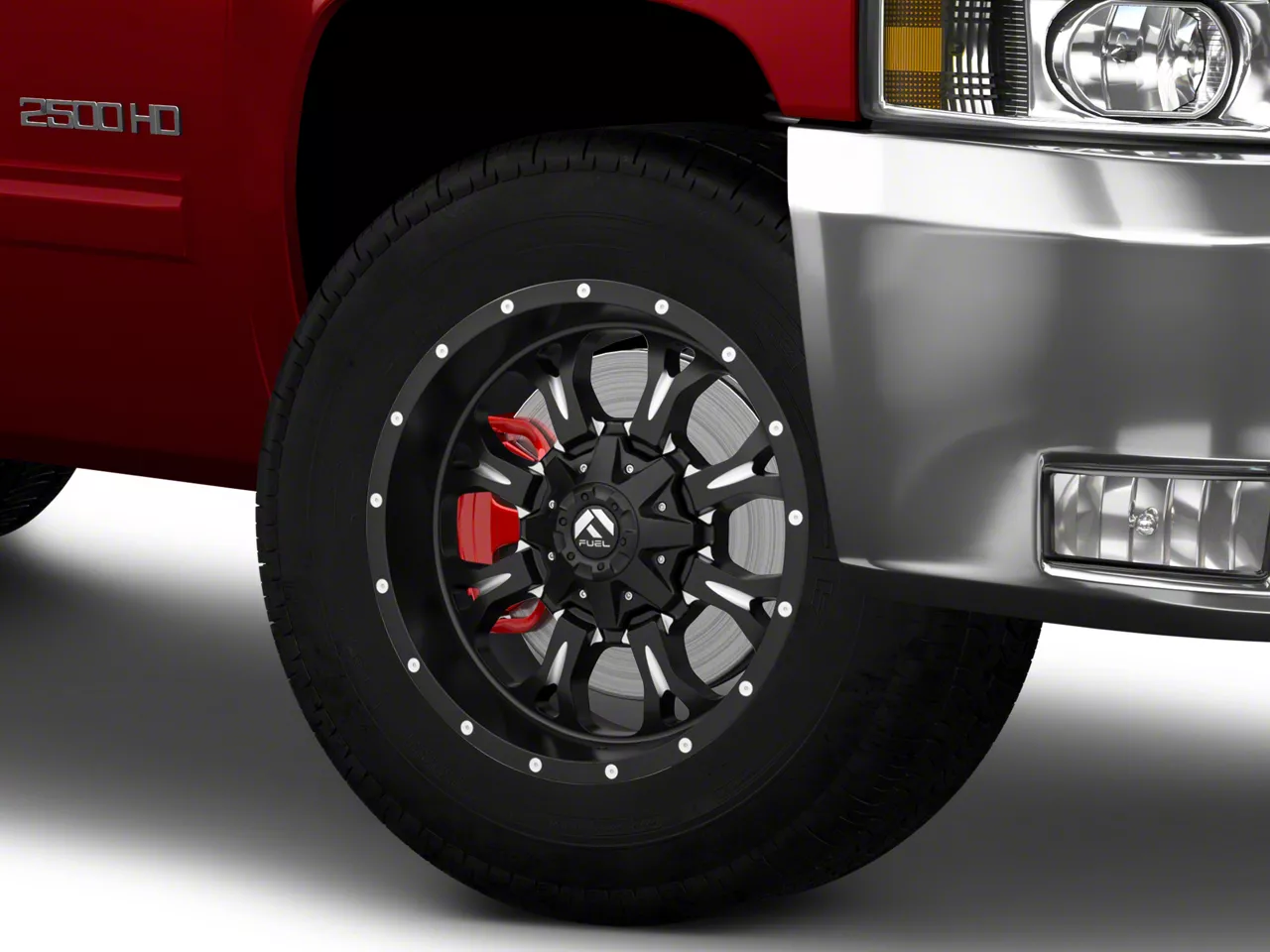 Fuel Wheels Krank Matte Black Milled 8-Lug Wheel; 18x9; 1mm Offset (07-10 Silverado 2500 HD)