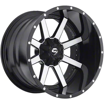 Fuel Wheels Maverick Matte Black Machined 8-Lug Wheel; 20x10; -18mm Offset (07-10 Silverado 2500 HD)