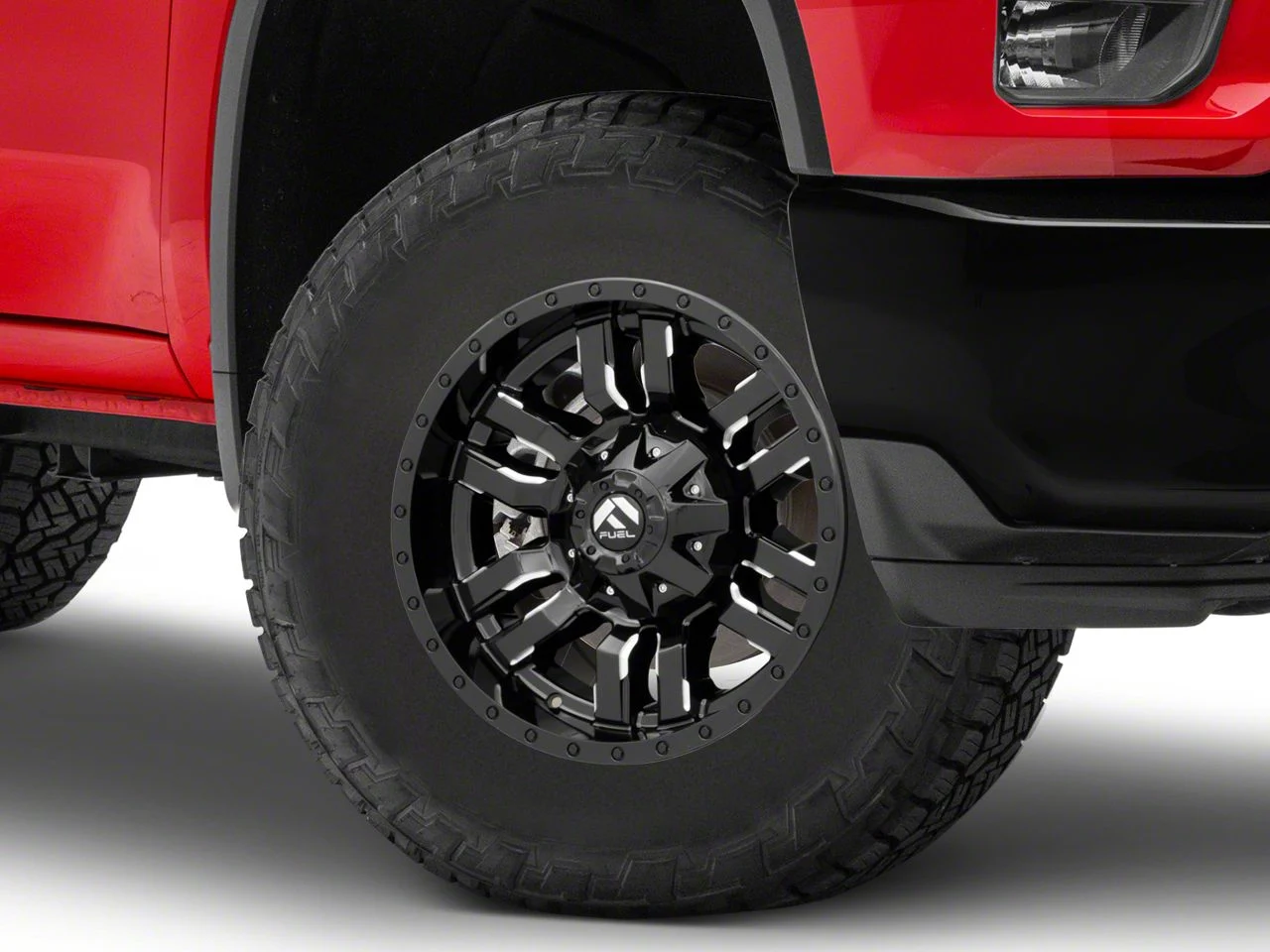 Fuel Wheels Sledge Gloss Black Milled 8-Lug Wheel; 18x9; 20mm Offset (20-26 Silverado 2500 HD)