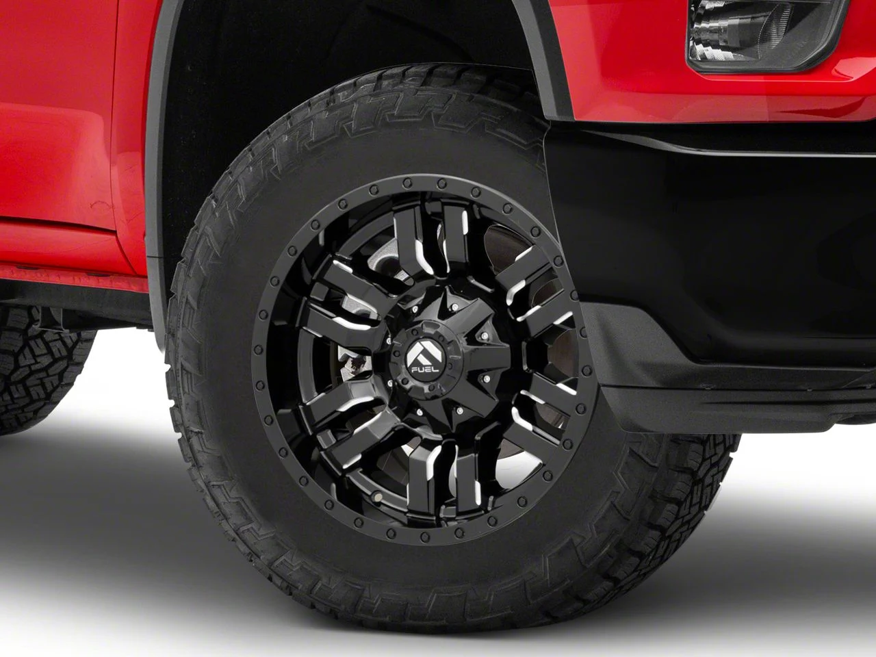Fuel Wheels Sledge Gloss Black Milled 8-Lug Wheel; 20x10; -18mm Offset (20-26 Silverado 2500 HD)
