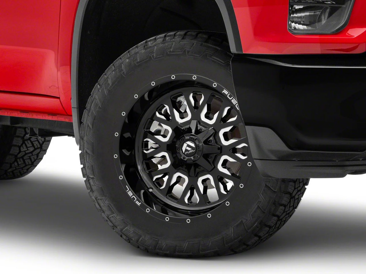 Fuel Wheels Stroke Gloss Black Milled 8-Lug Wheel; 20x10; -18mm Offset (20-26 Silverado 2500 HD)