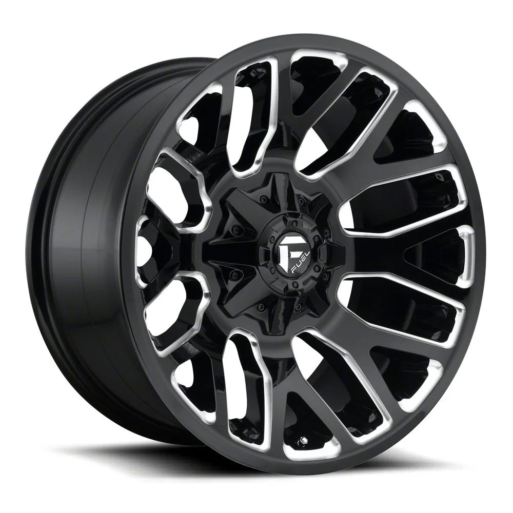 Fuel Wheels Warrior Gloss Black Milled 8-Lug Wheel; 20x9; 1mm Offset (20-26 Silverado 2500 HD)
