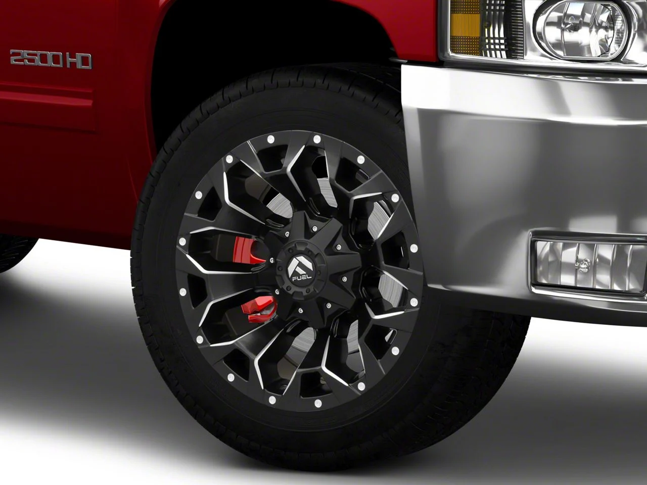 Fuel Wheels Assault Matte Black Milled 8-Lug Wheel; 20x9; 1mm Offset (07-10 Silverado 3500 HD SRW)
