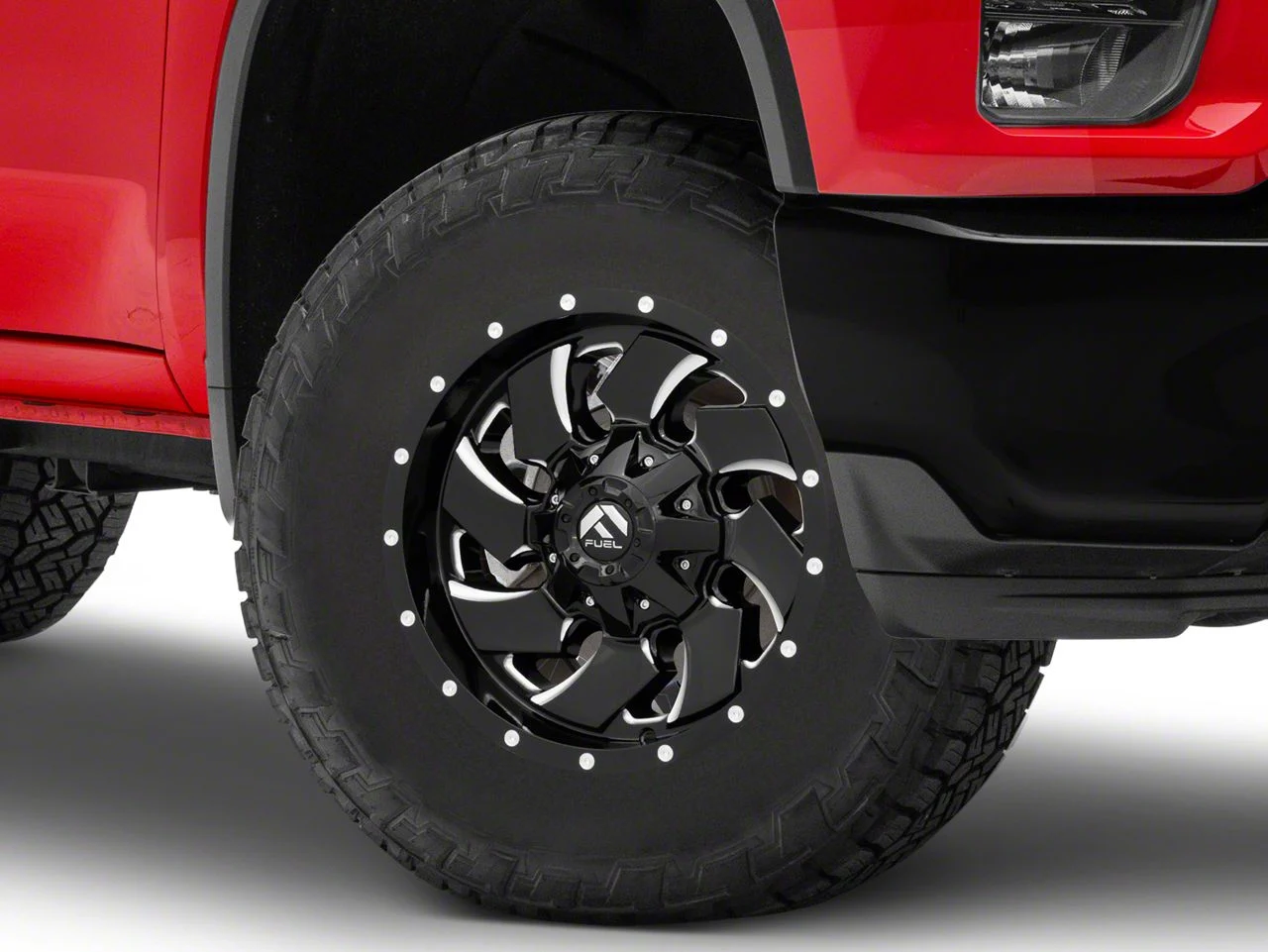Fuel Wheels Cleaver Gloss Black Milled 8-Lug Wheel; 18x9; 20mm Offset (20-26 Silverado 3500 HD SRW)