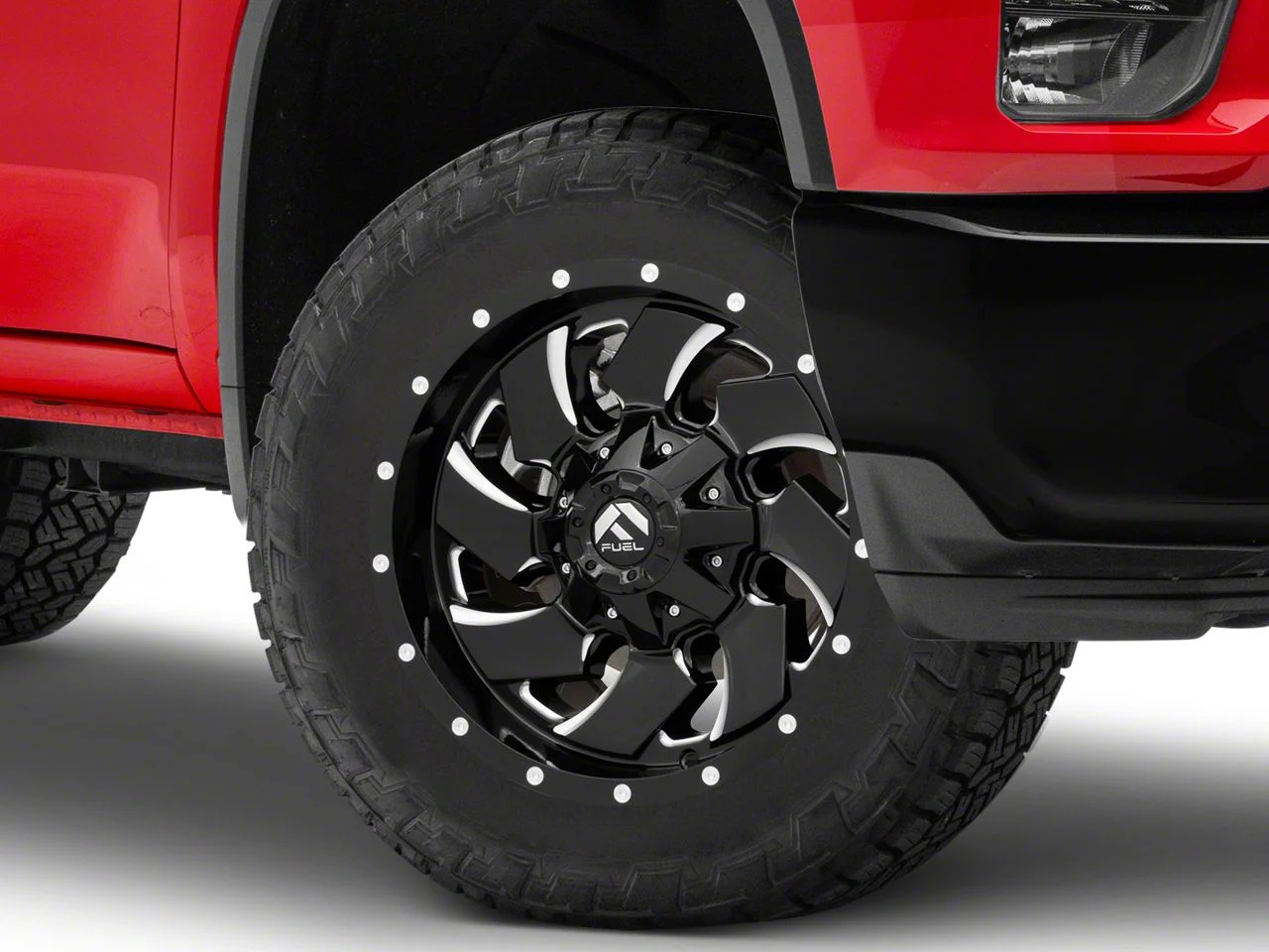 Fuel Wheels Cleaver Gloss Black Milled 8-Lug Wheel; 20x9; 1mm Offset (20-26 Silverado 3500 HD SRW)