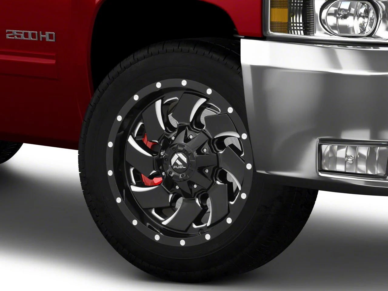 Fuel Wheels Cleaver Gloss Black Milled 8-Lug Wheel; 20x12; -44mm Offset (07-10 Silverado 3500 HD SRW)