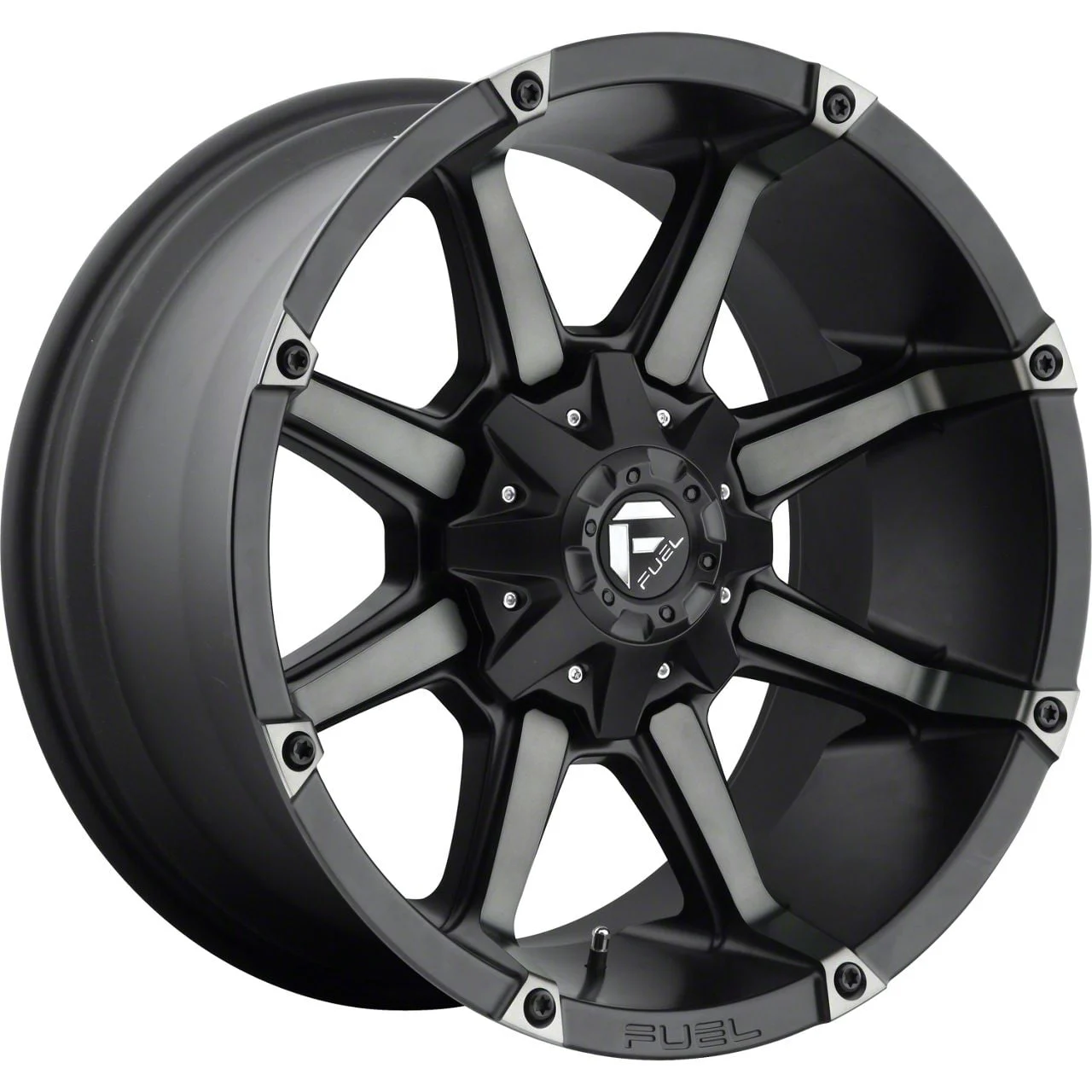 Fuel Wheels Coupler Matte Black Double Dark Tint 8-Lug Wheel; 20x10; -12mm Offset (07-10 Silverado 3500 HD SRW)