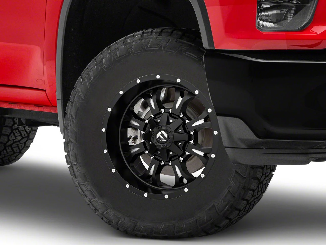 Fuel Wheels Krank Matte Black Milled 8-Lug Wheel; 18x9; 20mm Offset (20-26 Silverado 3500 HD SRW)
